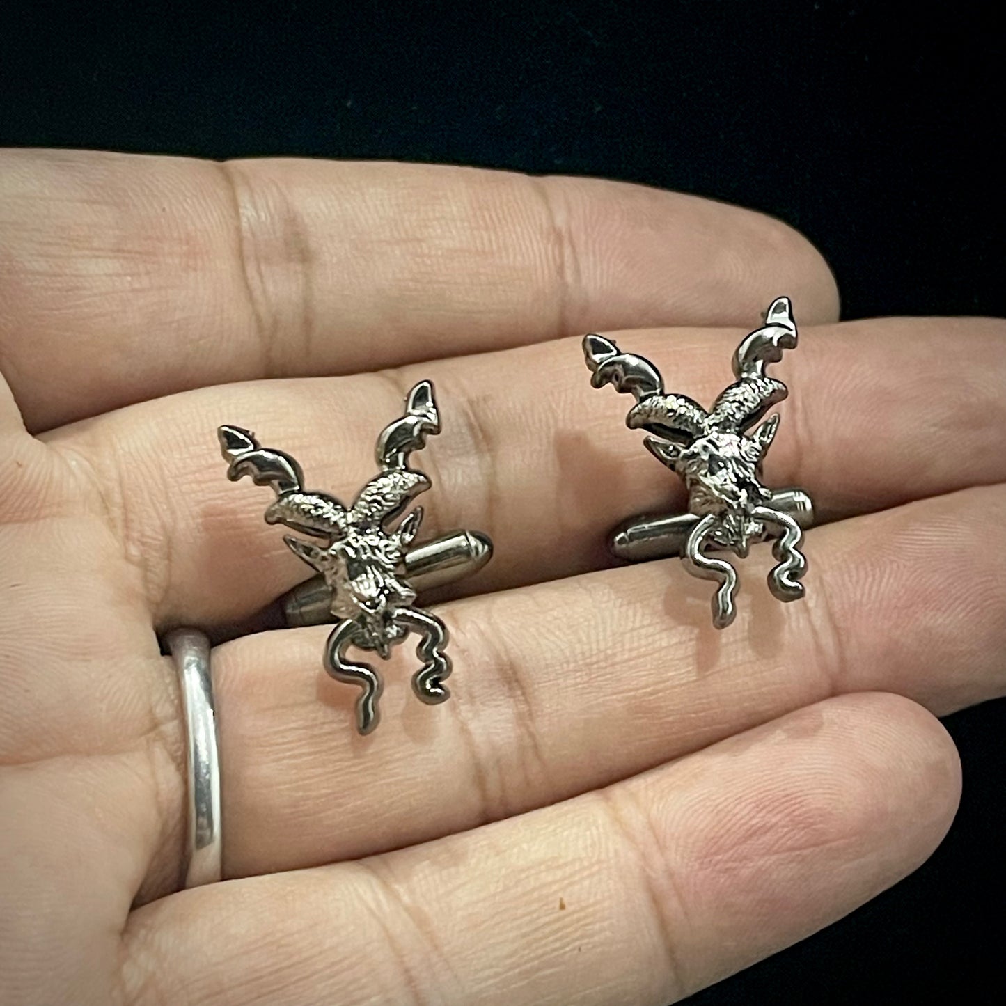 Smoke Black Markhor Cufflinks For Men