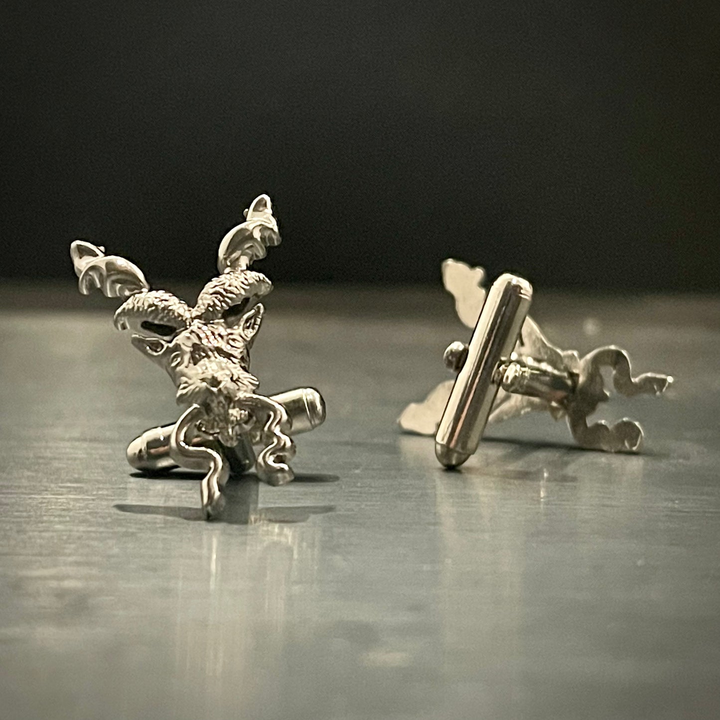 Smoke Black Markhor Cufflinks For Men