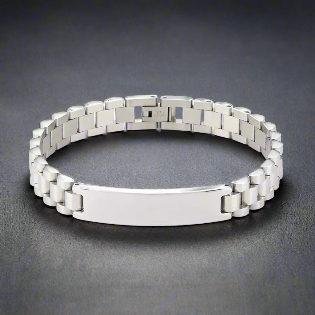 Silver Stainless Steel Jubilee Bracelet for Men
