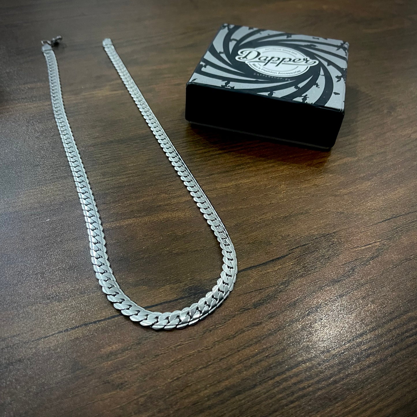 9mm Silver Miami Link Neck Chain For Men