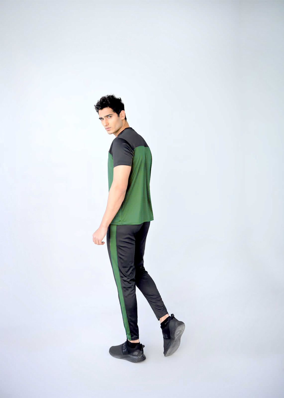 UA Green and Black Summer Dri Fit Track Suit