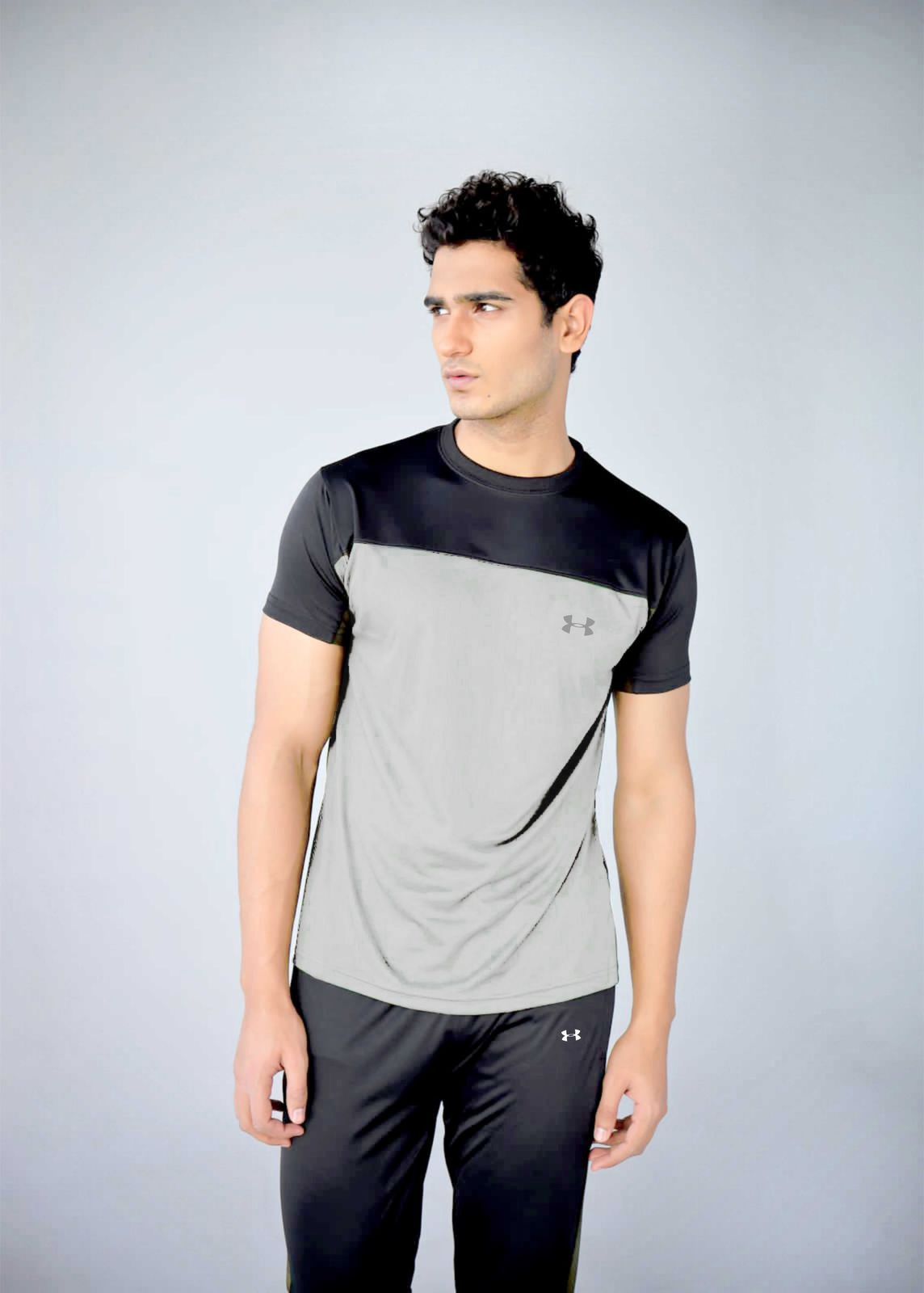 UA White and Black Summer Dri Fit Track Suit