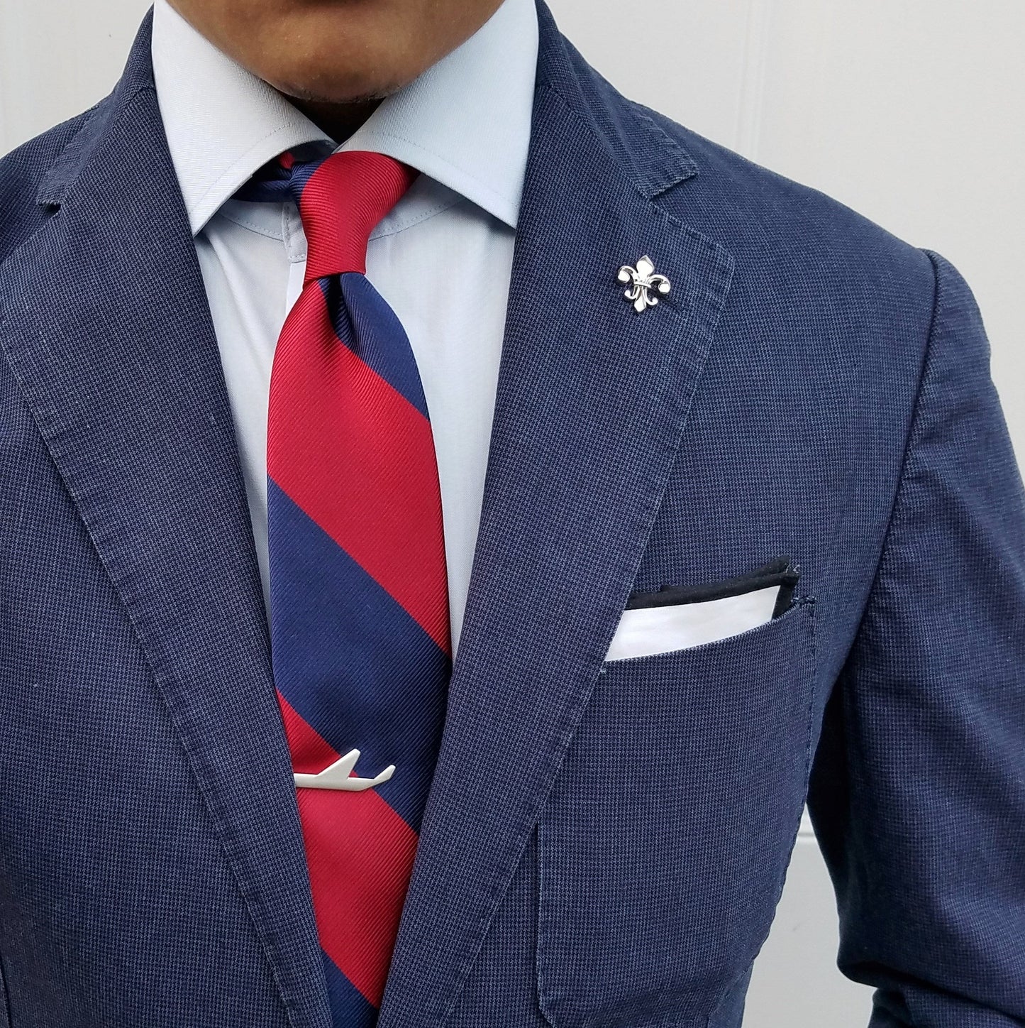 fleur de lis lapel pin brooch for groom wedding dress in pakistan
