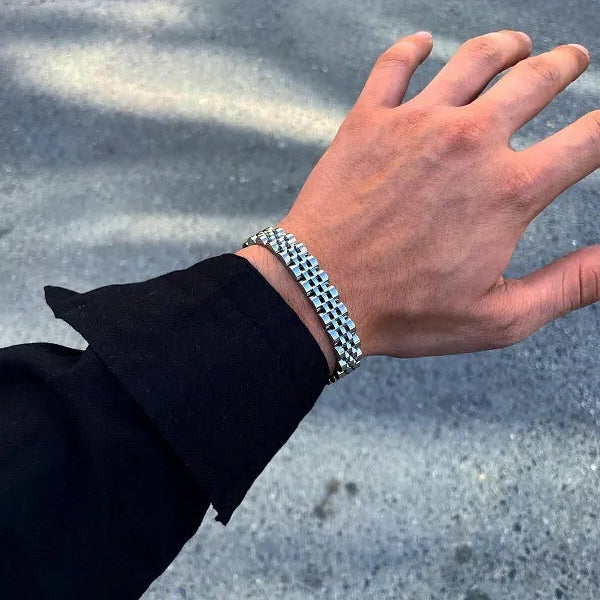 Silver Rolex jubilee bracelet for men online in Pakistan