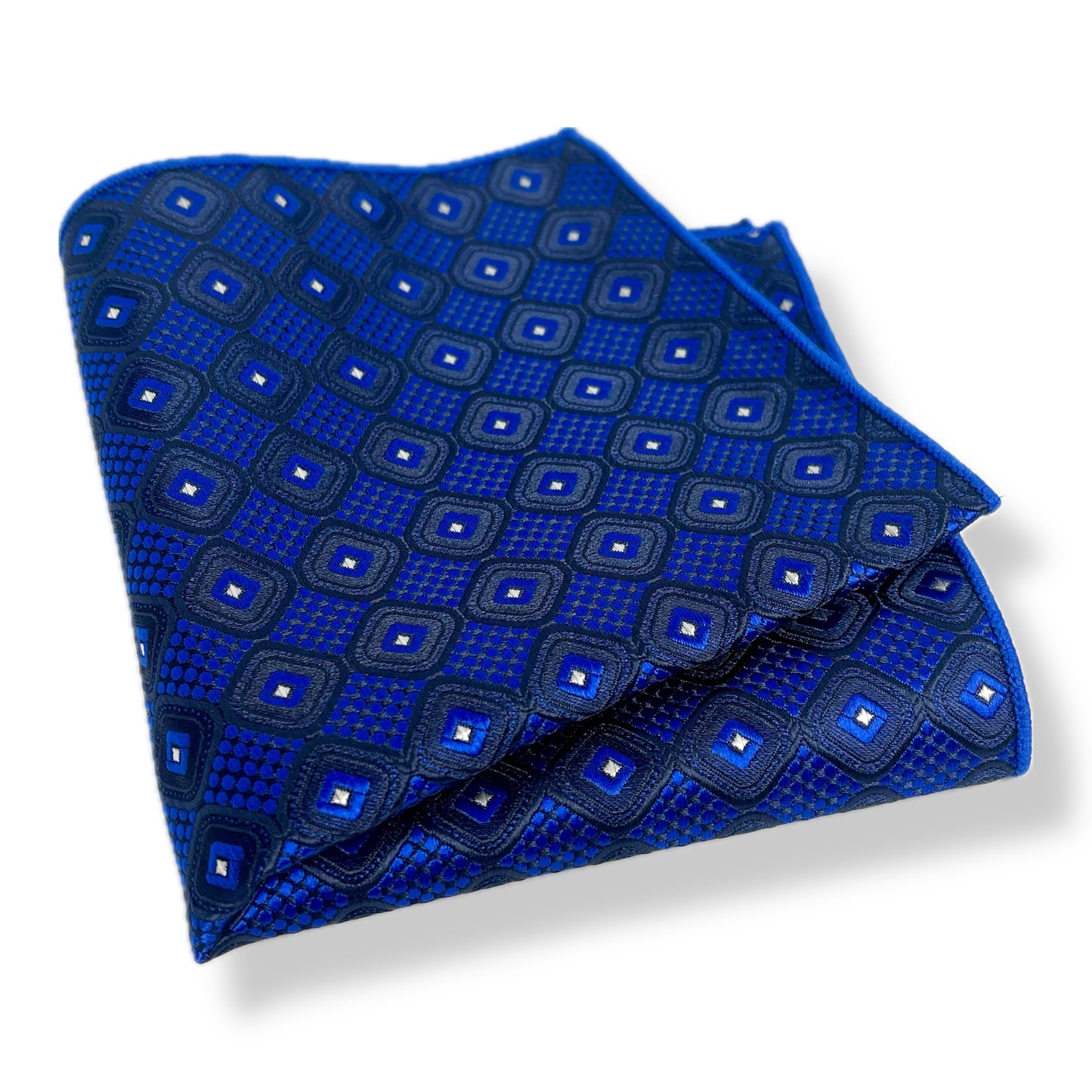 Square Pattern Royal Blue pocket square handkerchief online in pakistan
