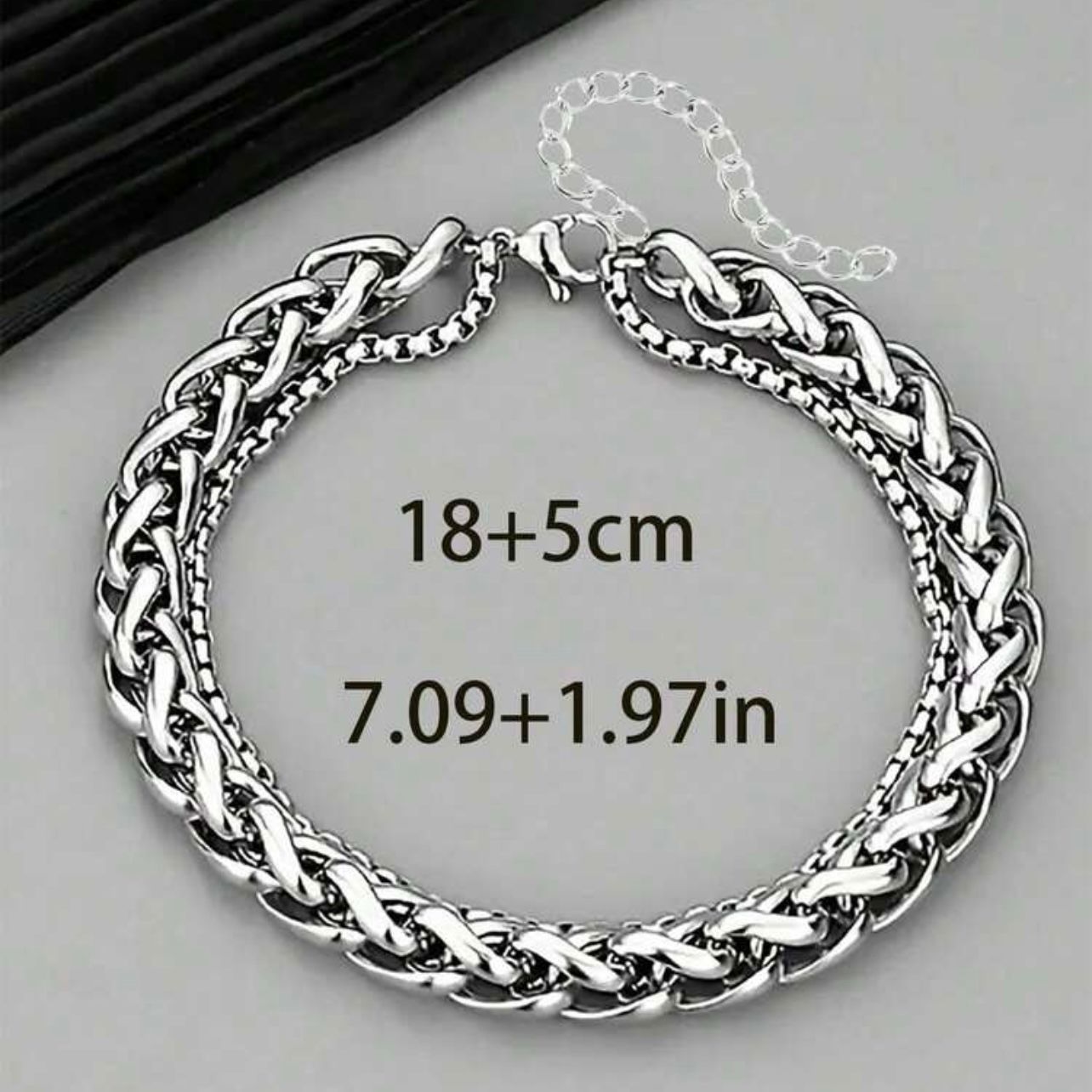 Stainless Steel Double Chain Bracelet For Men Online In Pakistan