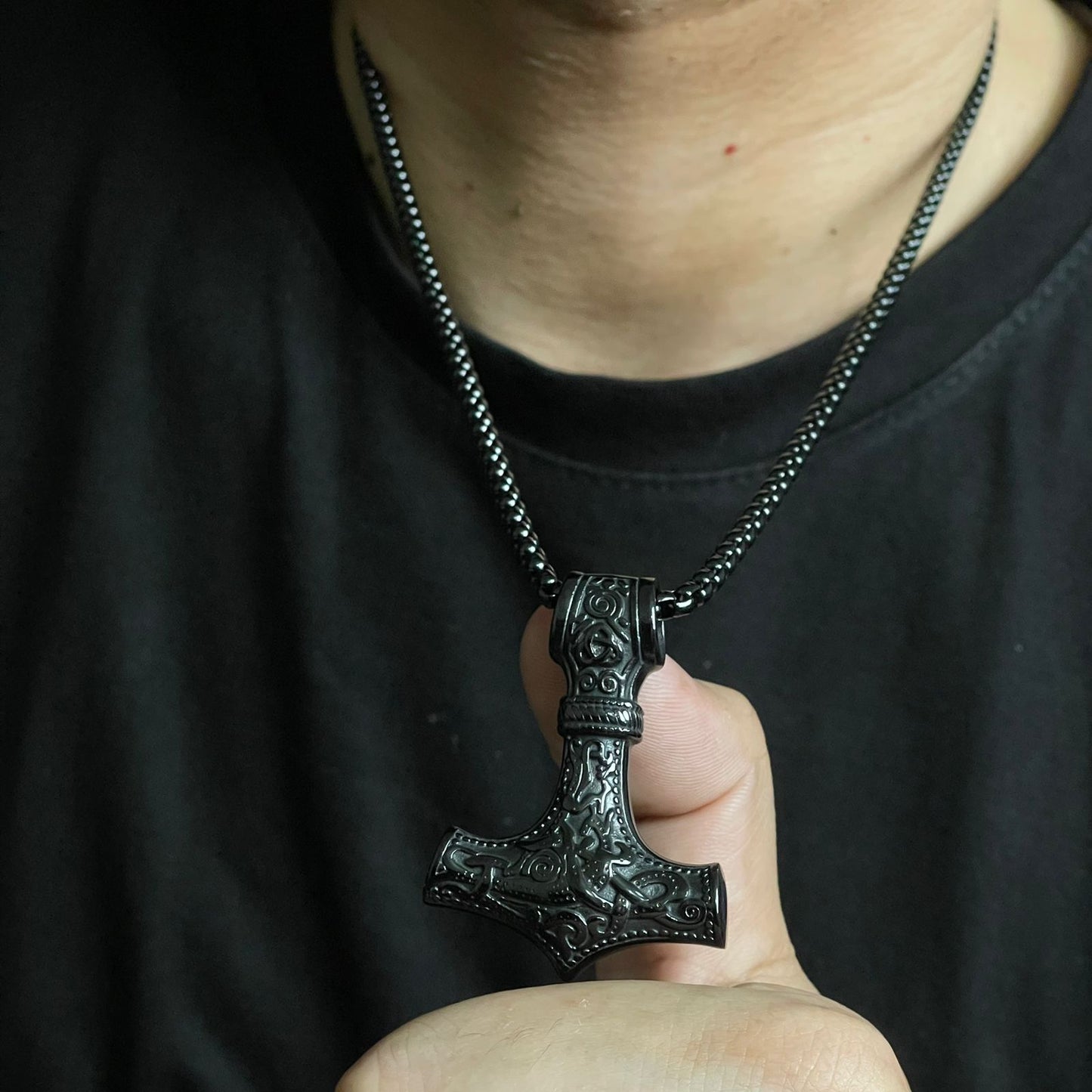 Viking Mjolnir Thor's Hammer Pendant Necklace for Men Online In Pakistan
