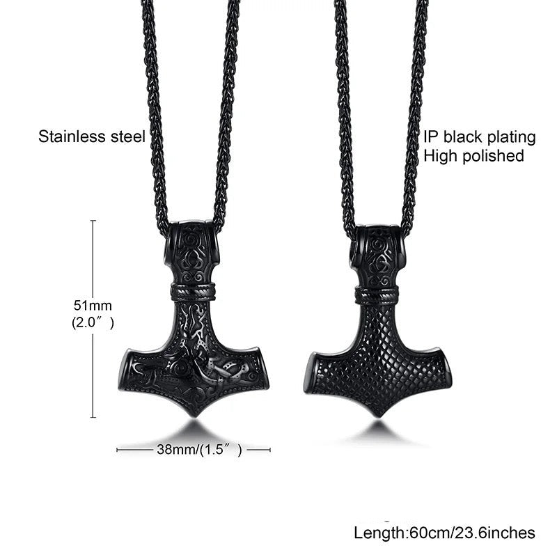 Viking Mjolnir Thor's Hammer Pendant Necklace for Men Online In Pakistan
