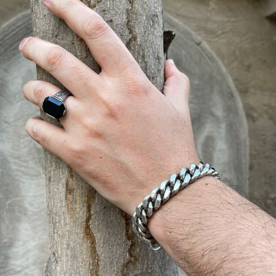 Premium Heavy Stainless Steel Curb Link Chain Bracelet