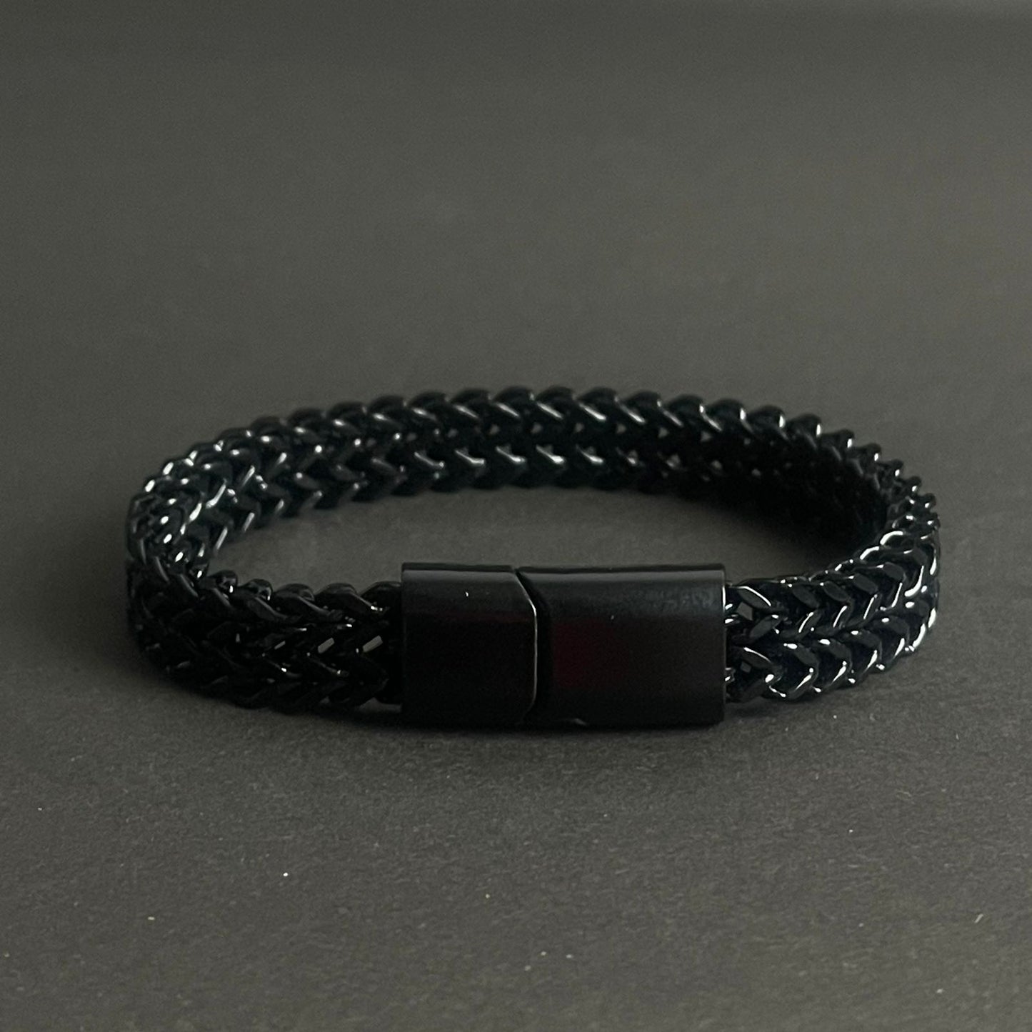 11mm Black Foxtail Chain Bracelet for Men
