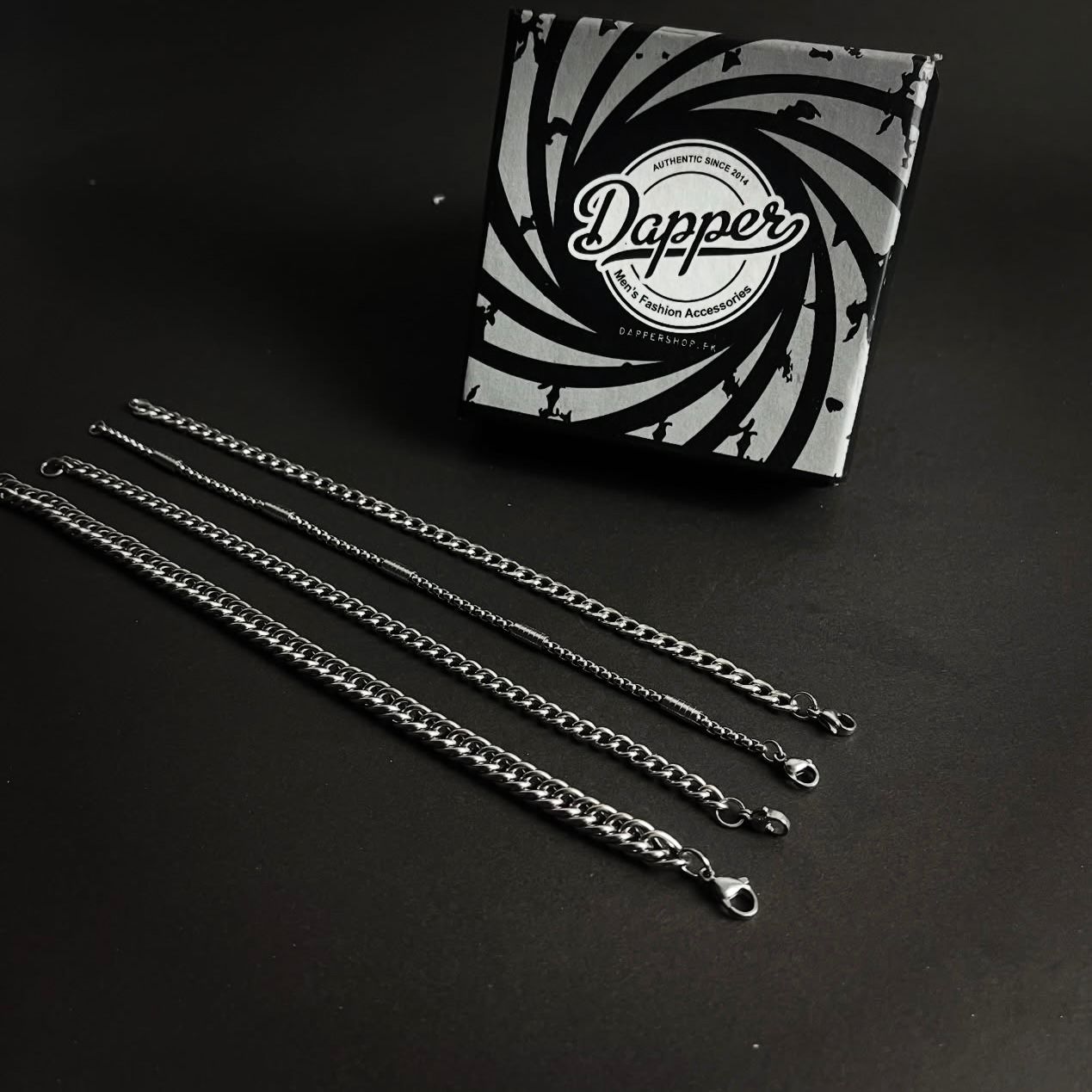 Pack of 4 Stainless Steel Bracelets For Men D-4