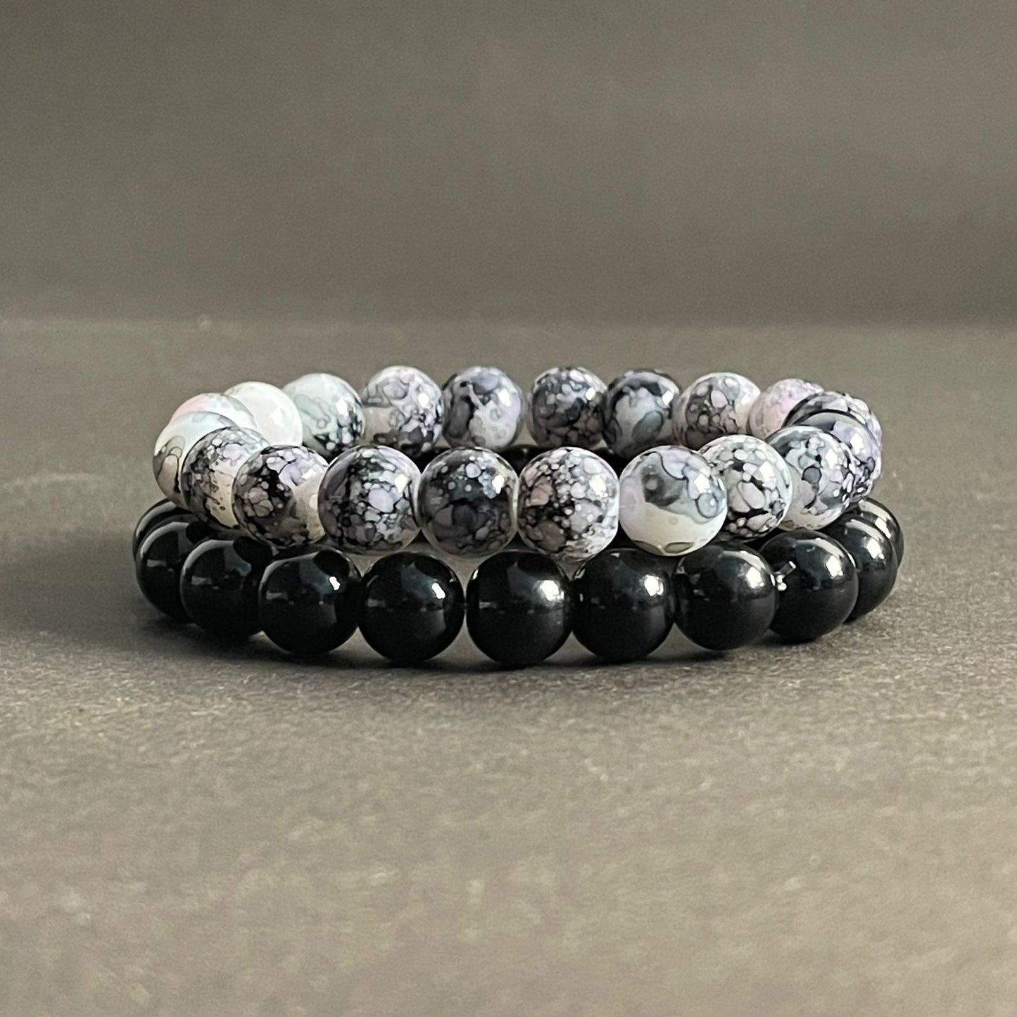 10mm Galaxy & Black Distance Bracelet