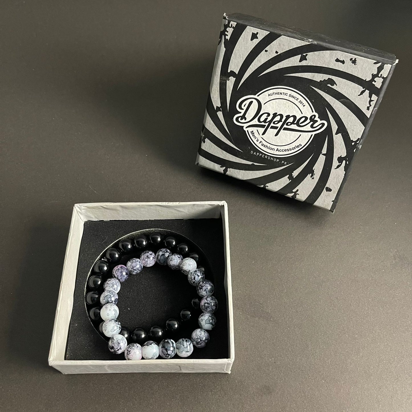 10mm Galaxy & Black Distance Bracelet