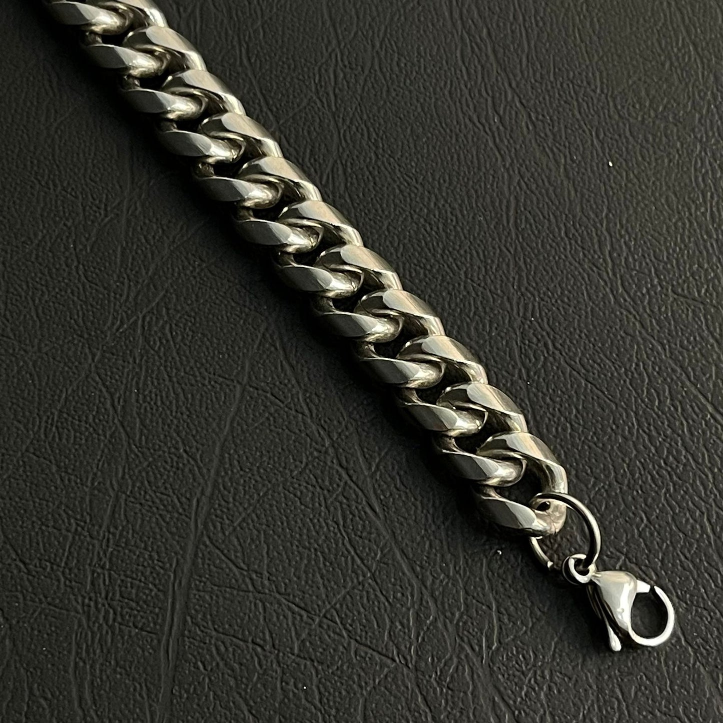 12mm Premium Stainless Steel Cuban Link Chain Bracelet For Men