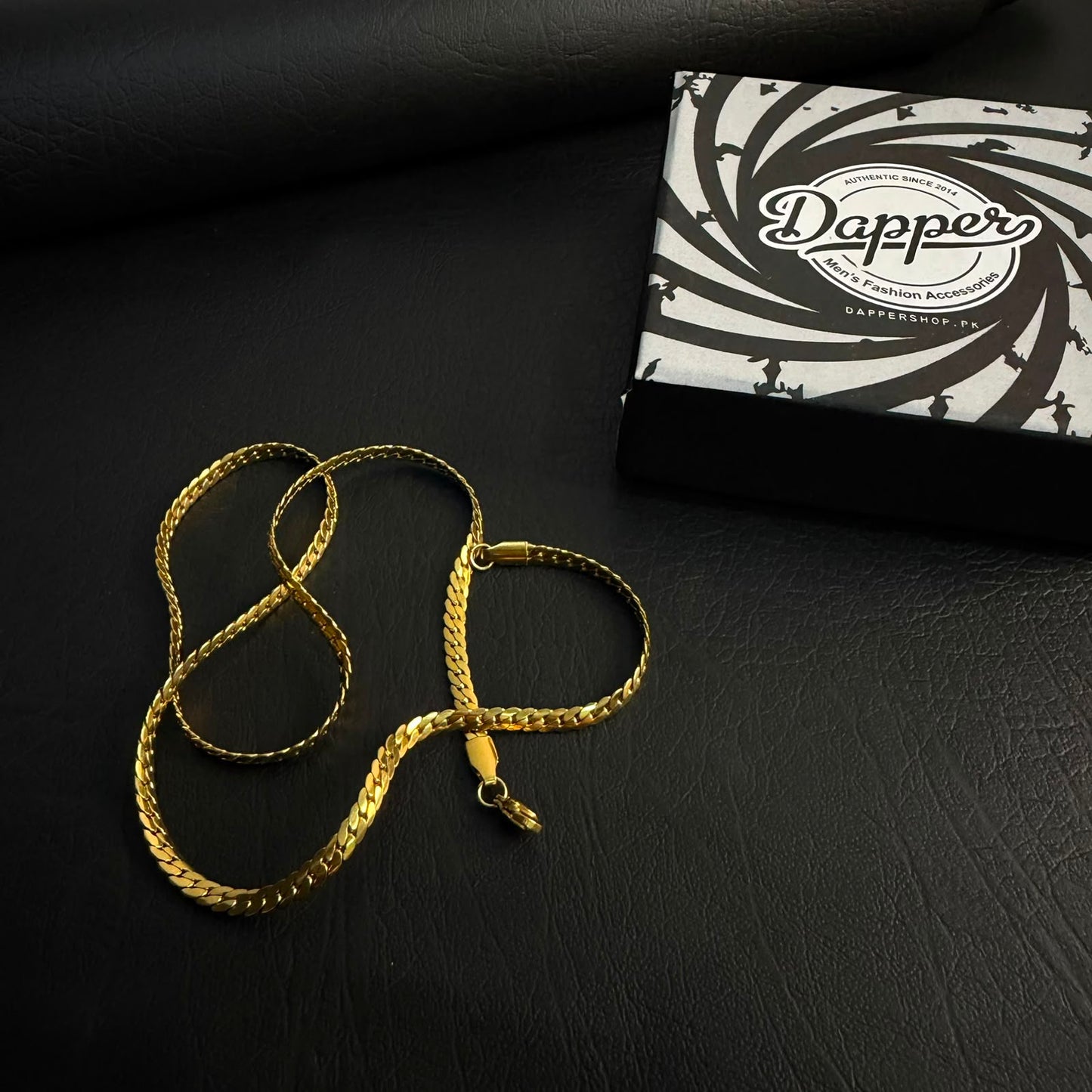 3mm Golden Italian Curb Link Neck Chain For Men