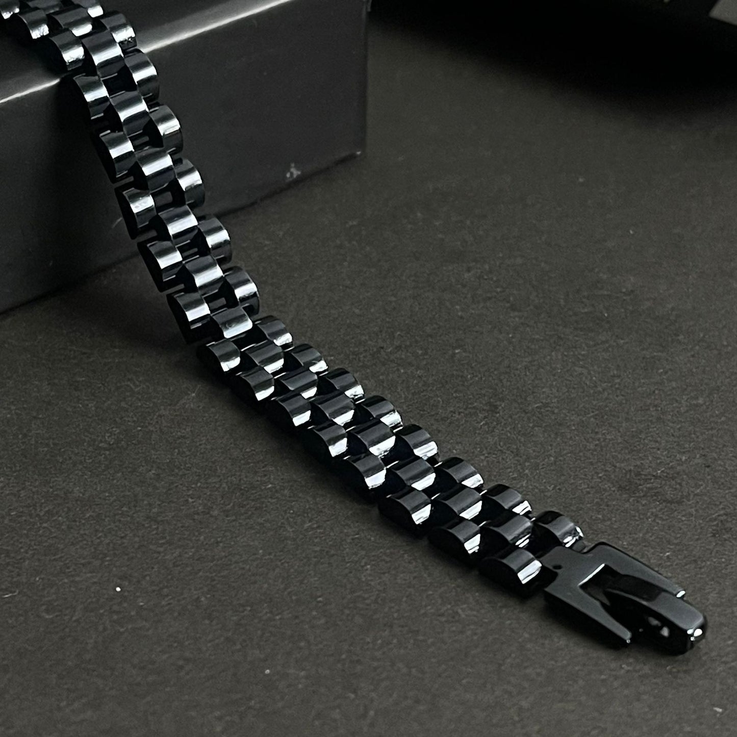 Black Sleek Jubilee Bracelet for Men