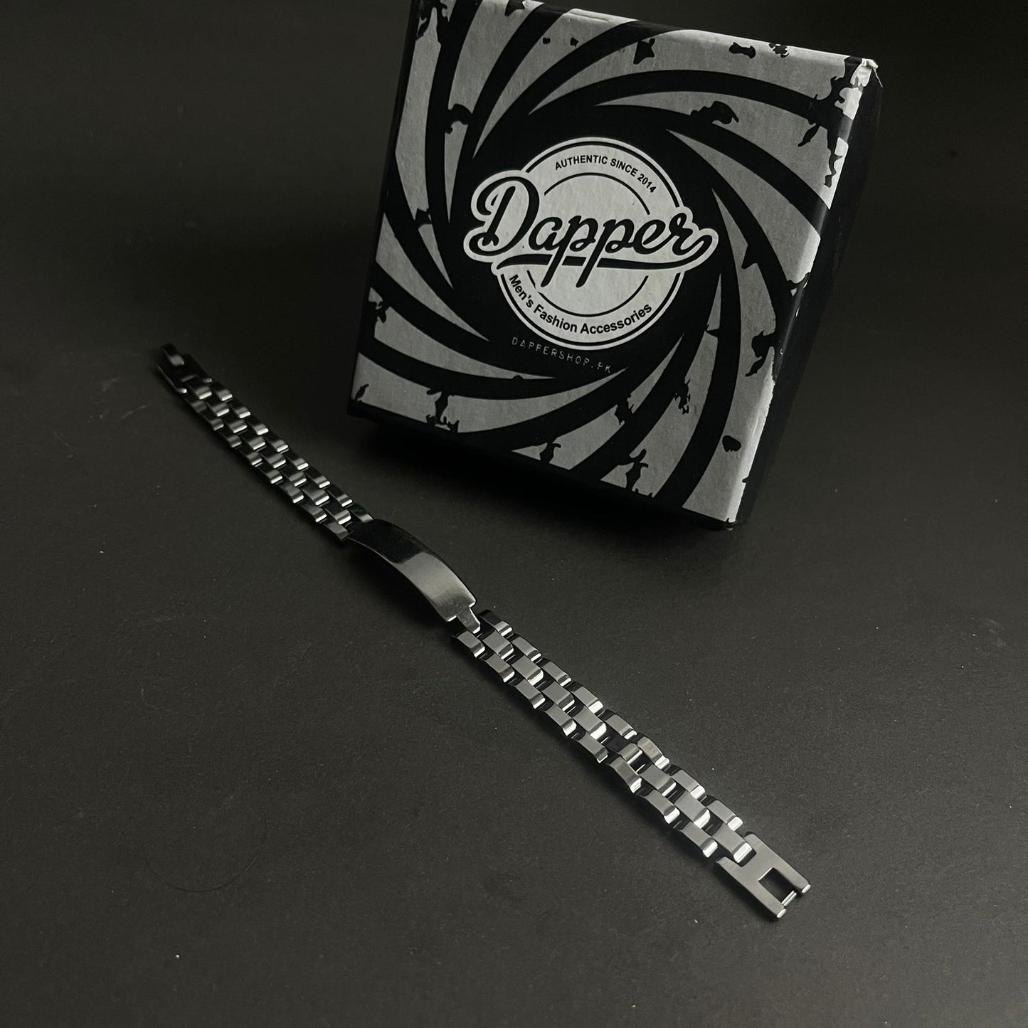 Black Stainless Steel Jubilee Bracelet for Men