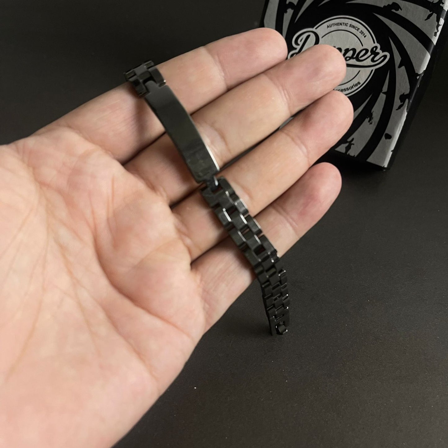 Black Stainless Steel Jubilee Bracelet for Men