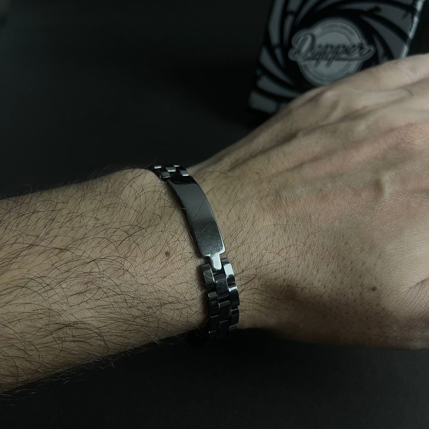 Black Stainless Steel Jubilee Bracelet for Men