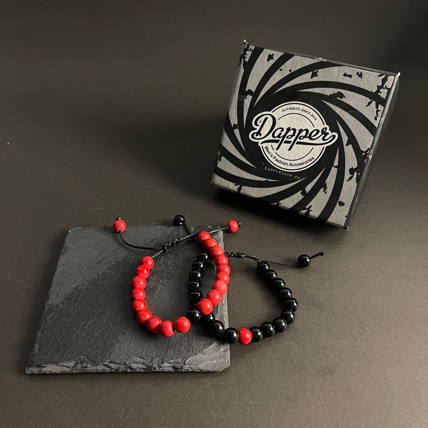 Red & Black Agate Energy Stone Rope Bracelets