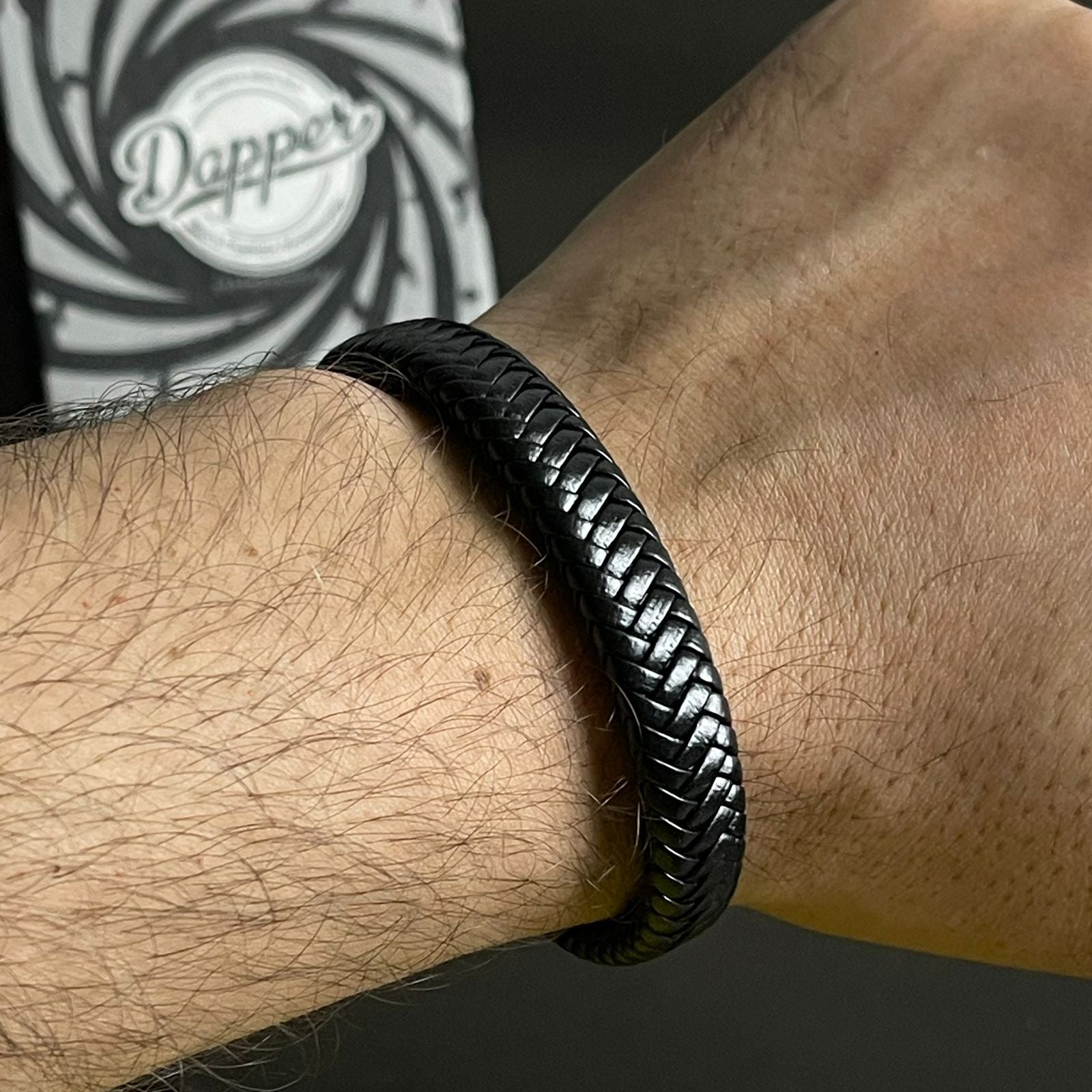black pure leather bracelet for men Pakistan
