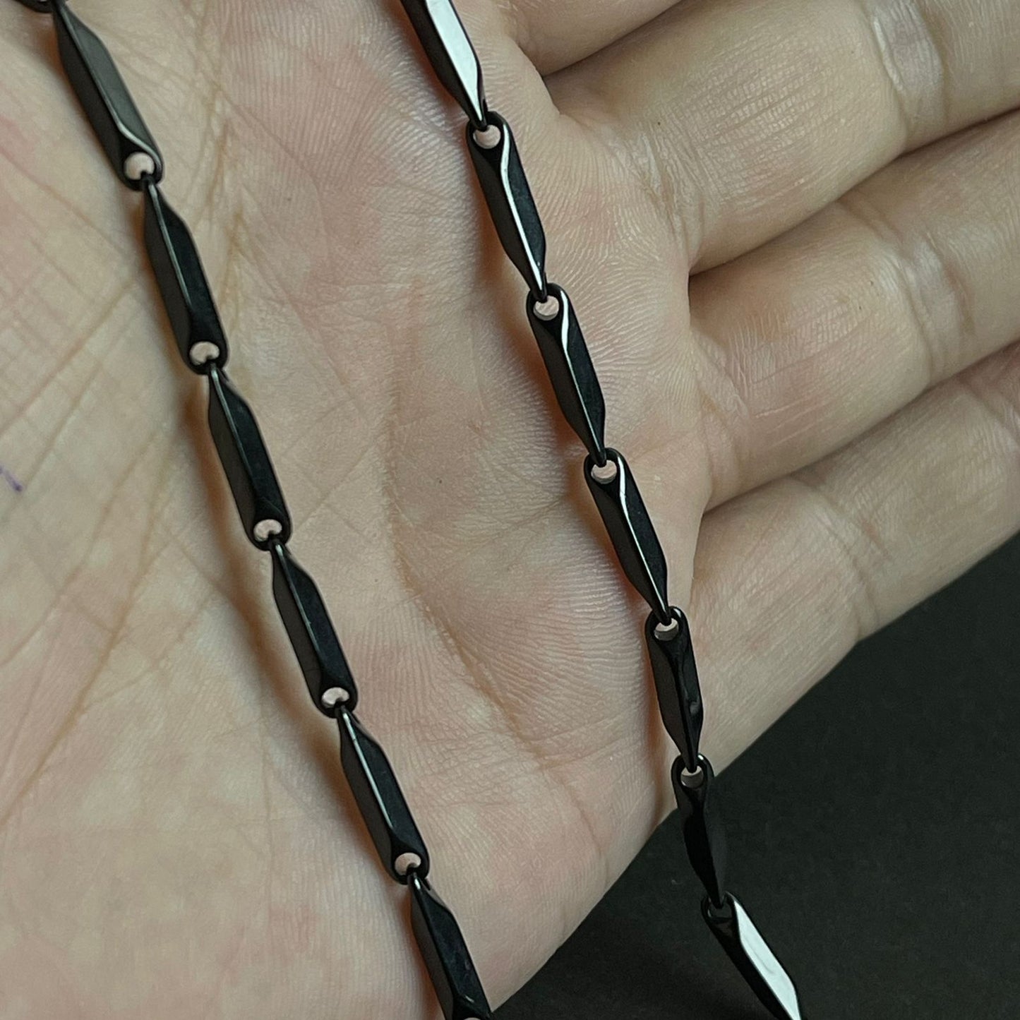 black steel neck chain and bracelet set for men online in Pakistan