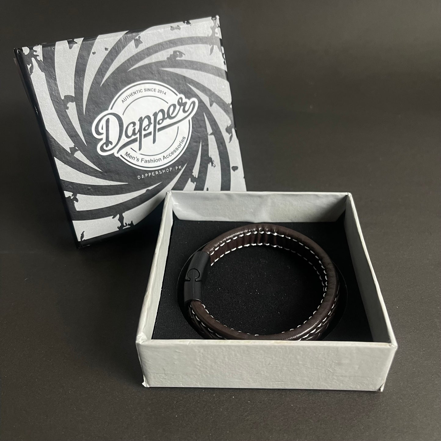 brown genuine leather bracelet for men Pakistan
