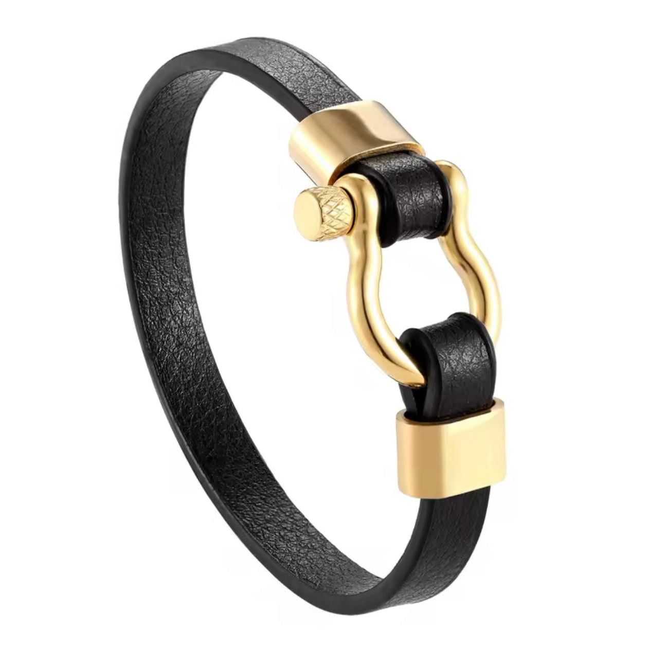 black leather bracelet for men in Pakistan