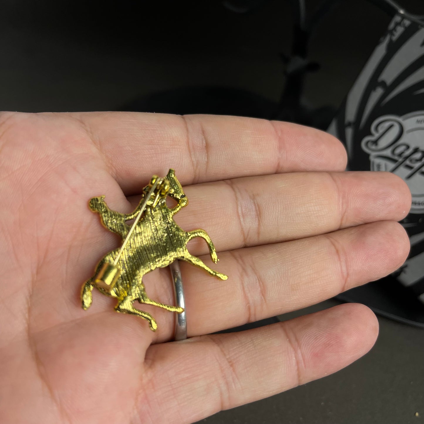 golden derby horse brooch for men in Pakistan