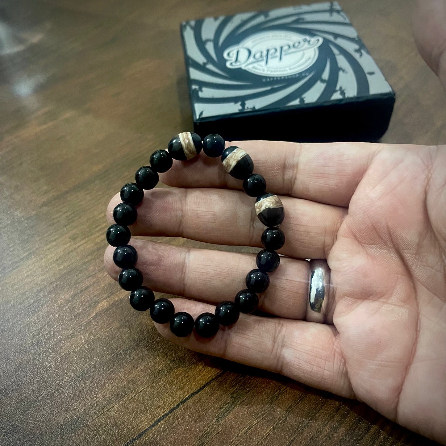Natural Earth monk energy stone beads bracelt for men women in pakistan
