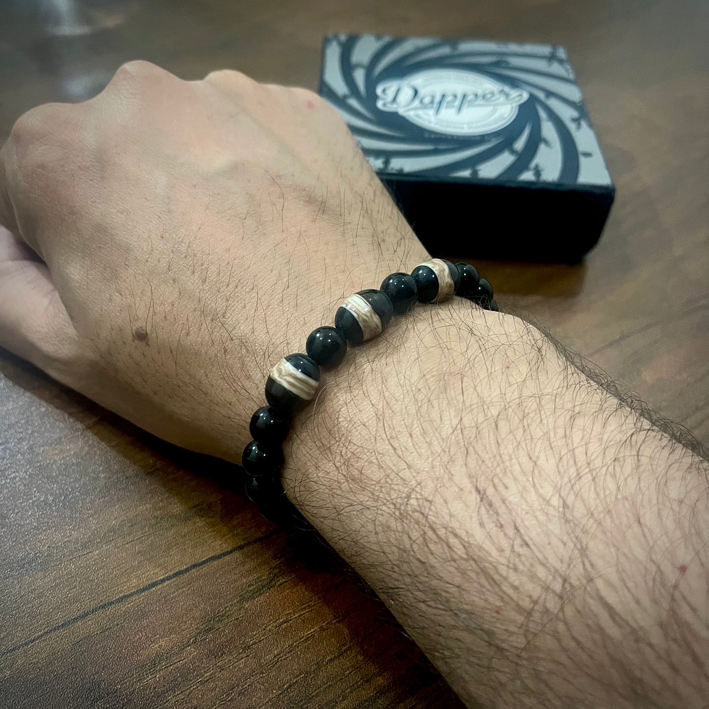 Natural Earth monk energy stone beads bracelt for men women in pakistan