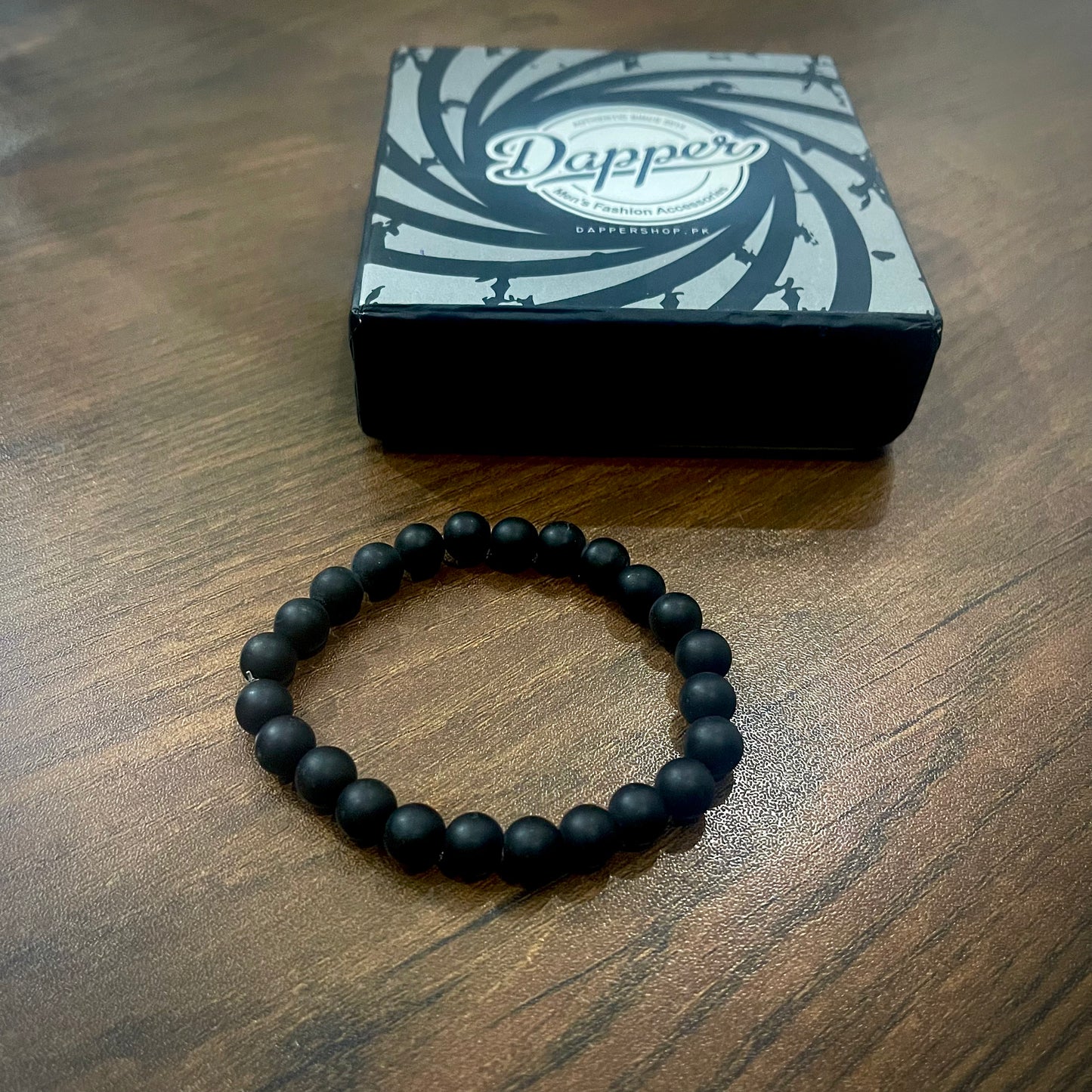 matt black beads bracelet for men women in pakistan