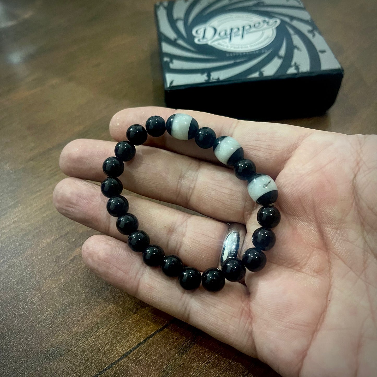 Natural White monk energy stone beads bracelt for men women in pakistan