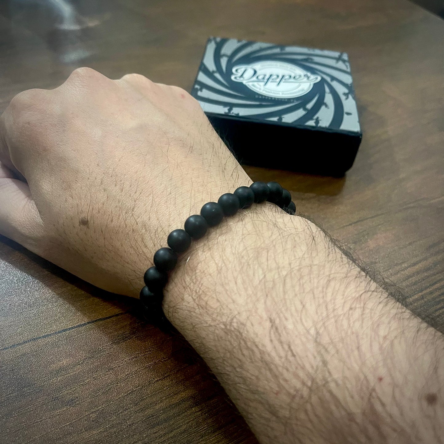 matt black beads bracelet for men women in pakistan