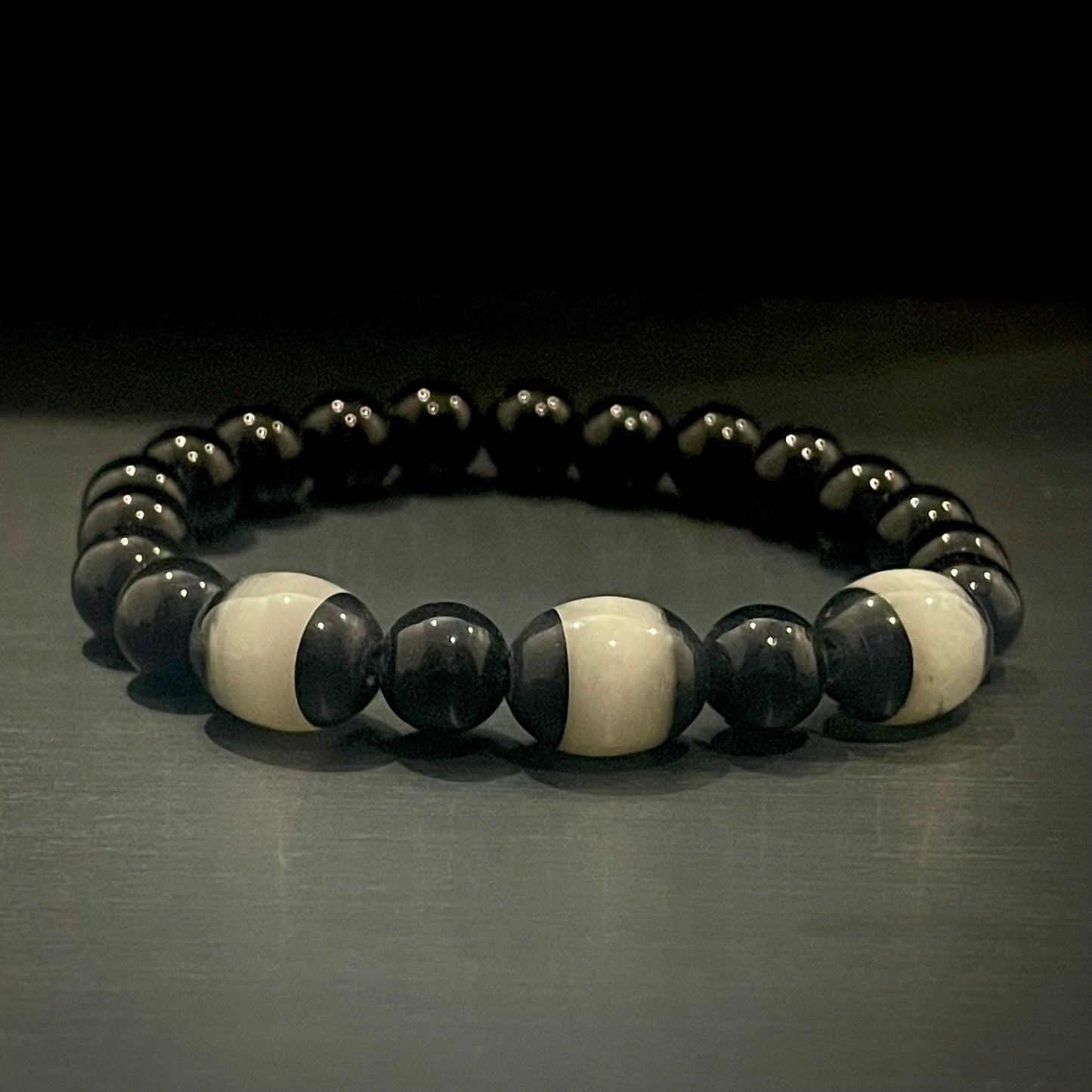 Natural White monk energy stone beads bracelt for men women in pakistan