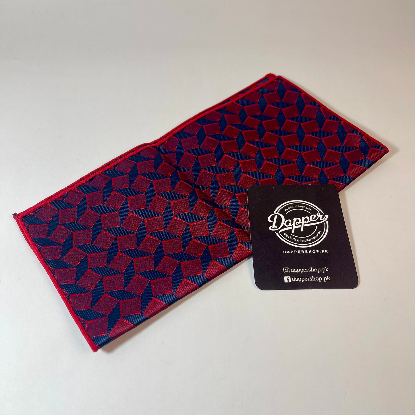 red and navy blue pocket square for men online in pakistan