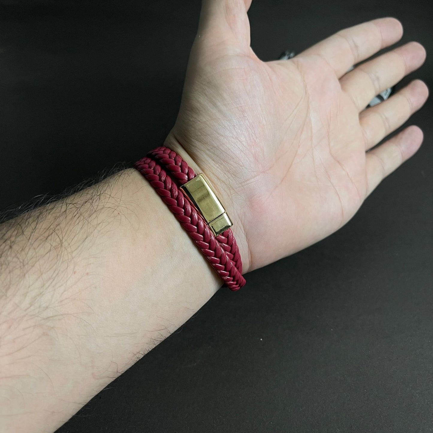 red genuine leather bracelet for men Pakistan