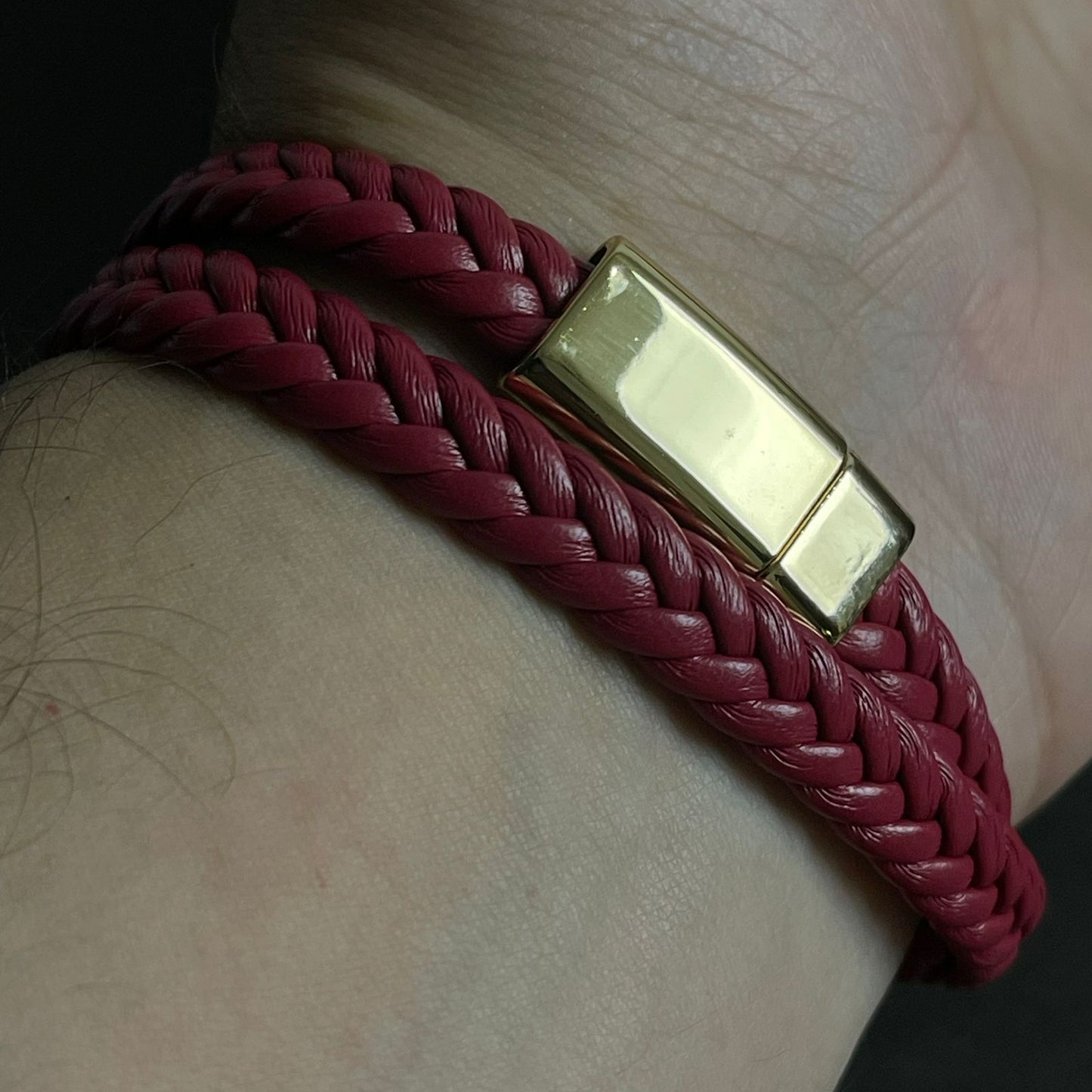 red genuine leather bracelet for men Pakistan