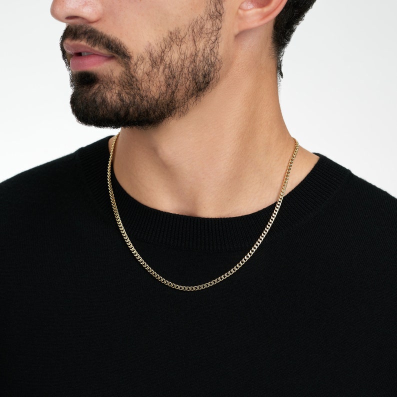 5mm Curb Neck Chain For Men Golden