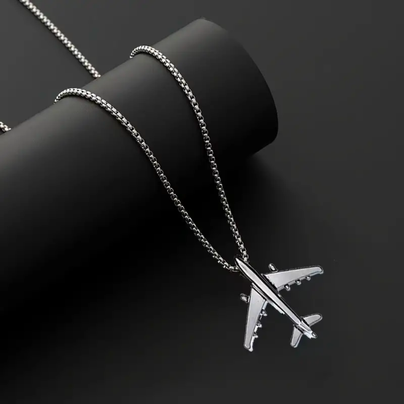 silver Aeroplan pendant necklace for men in Pakistan