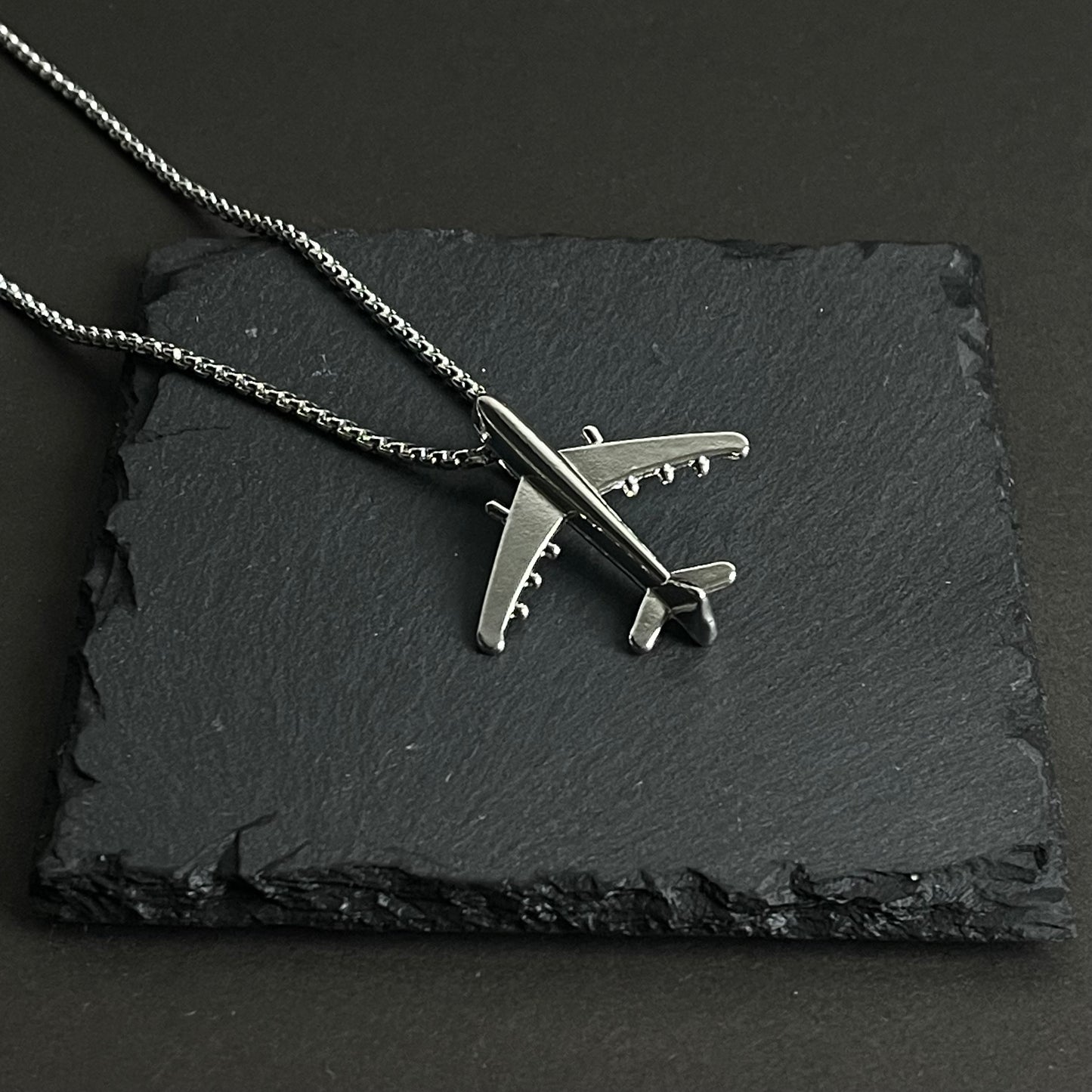 silver Aeroplan pendant necklace for men in Pakistan