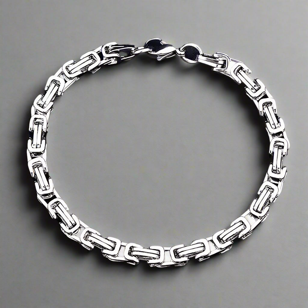 silver stainless steel chain bracelet for men online in Pakistan