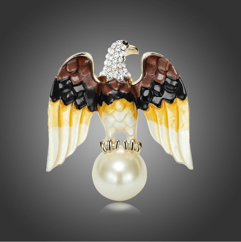 American Eagle Crystal Brooch