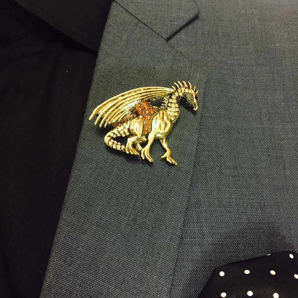 GOT Dragon Brooch Gold
