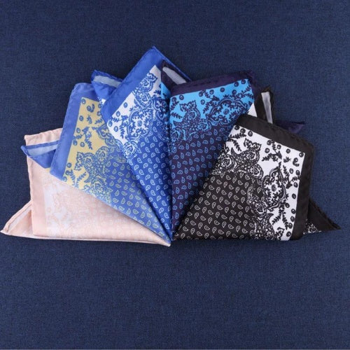 Blue Paisley Pocket Square (PS_512)
