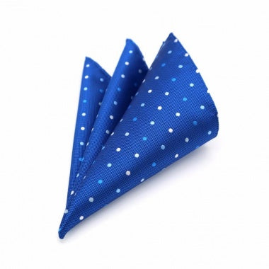 Blue Polka Dots Pocket Square For Men