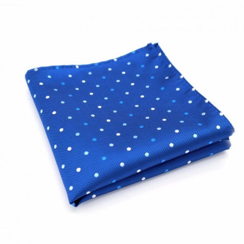Blue Polka Dots Pocket Square For Men