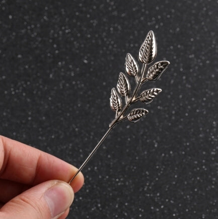 Silver Leaf Brooch