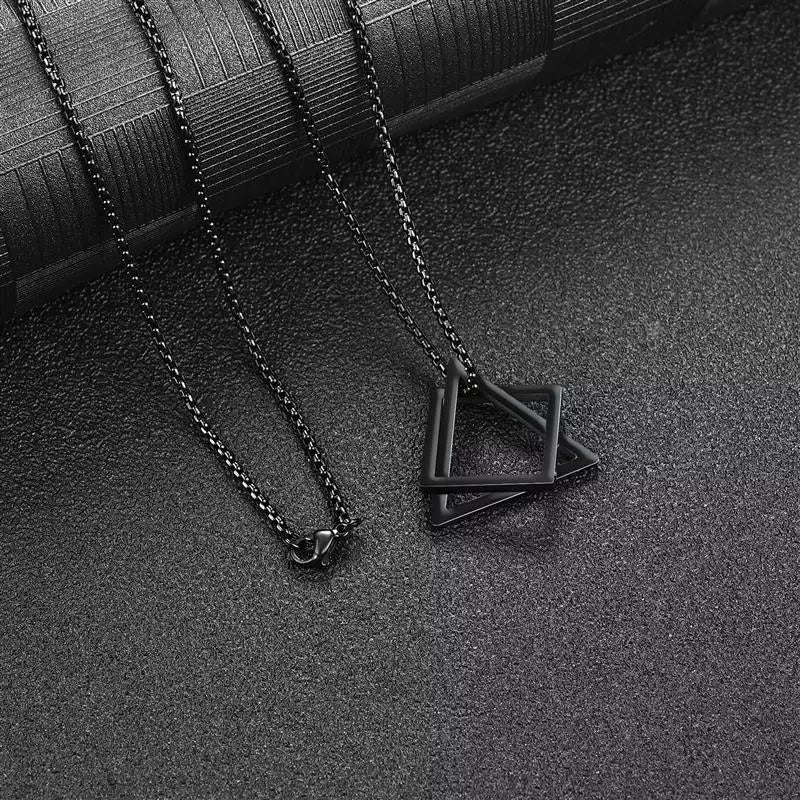 geometric black pendent for men online in Pakistan