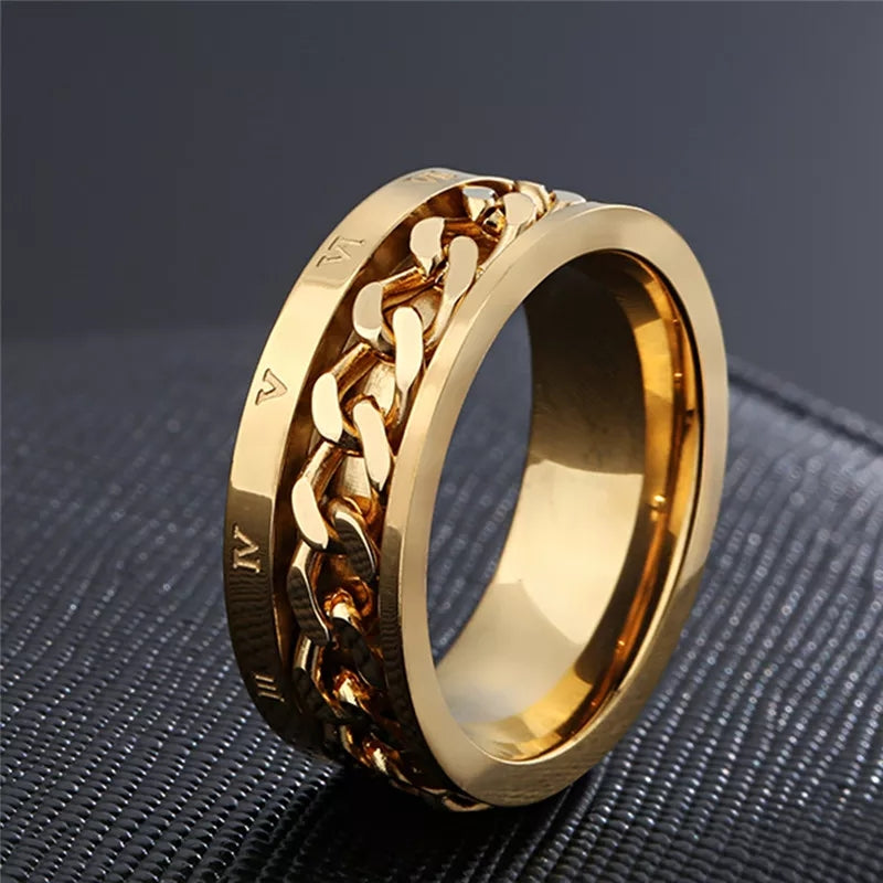 Buy Rotateable Spinner 18K Gold Ring Rings For Men Women Online